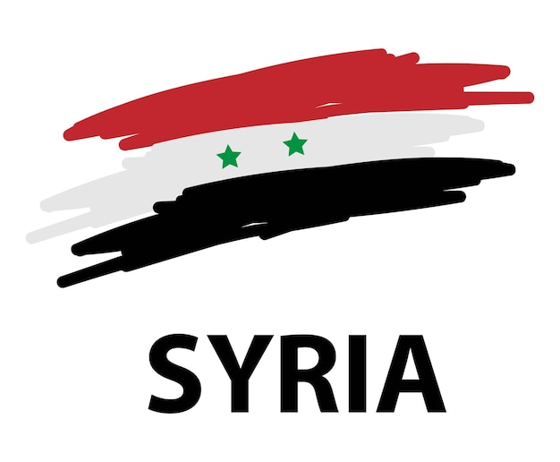 Web Syrië vlag Syrië vector vlag