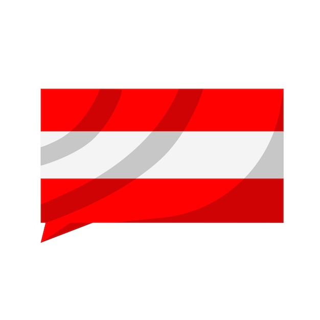 Vector web text flag of austria country