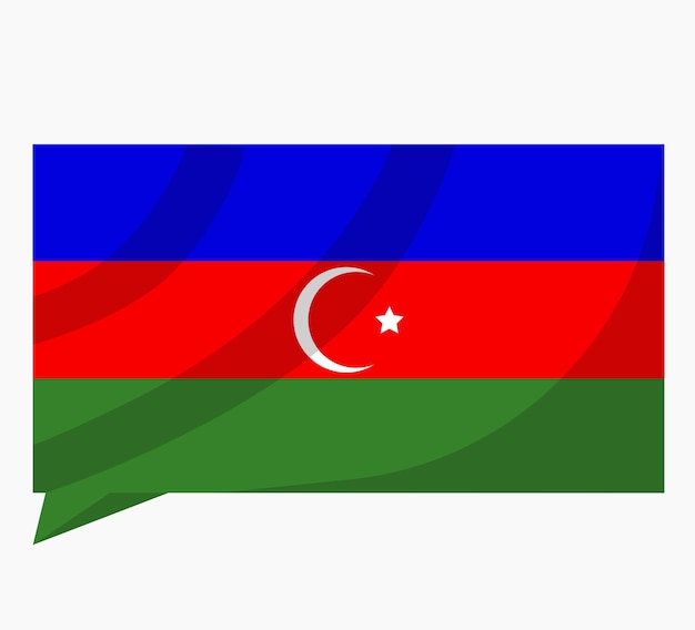 Vector web text flag of azerbaijan country