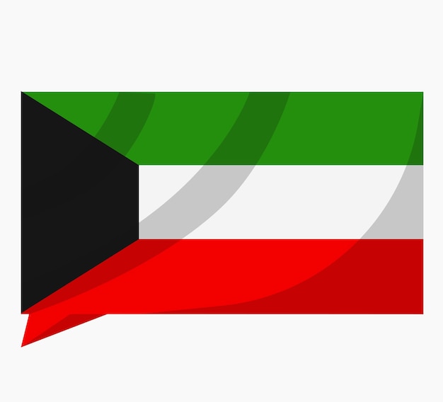 Web text flag of kuwait country