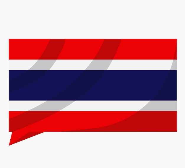 Vector web text flag of thailand country