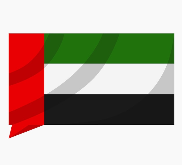 Vector web text flag of unated arabian emirates uae country