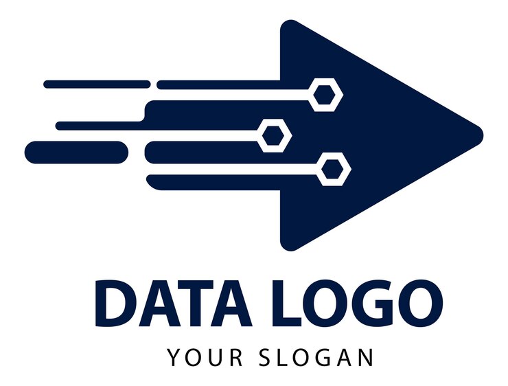 Vector web unique and iconic simple data arrow logo. data logo
