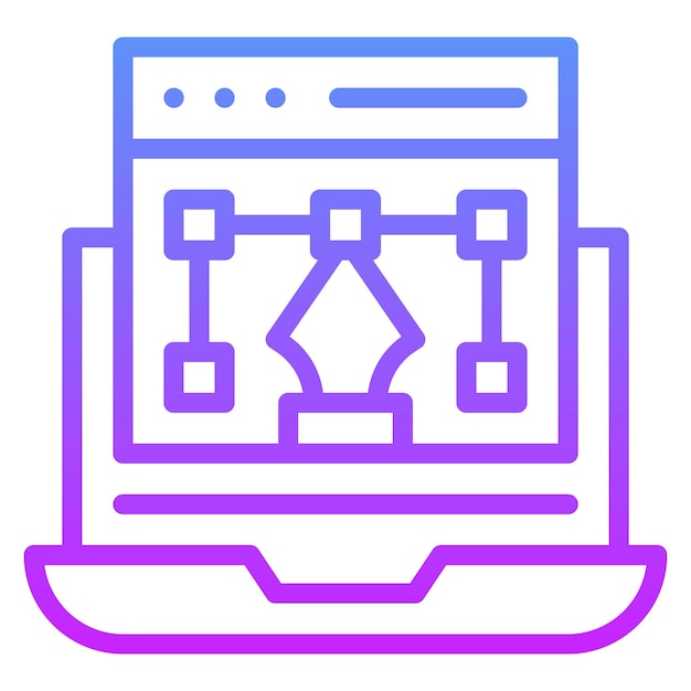 Web Vector Design vector icoontje illustratie van Codering en Ontwikkeling icoonset