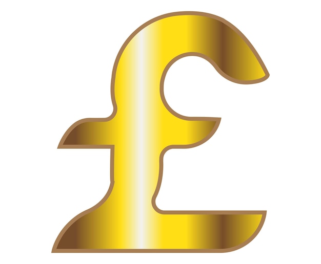 Vector web vector golden pound currency logo