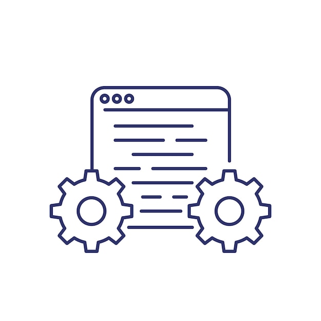 web website optimization seo line icon