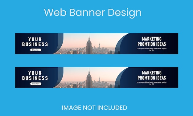 Vector webbanner banner ontwerpsjabloon modern gradient blue cover koptekst achtergrond voor website-ontwerp