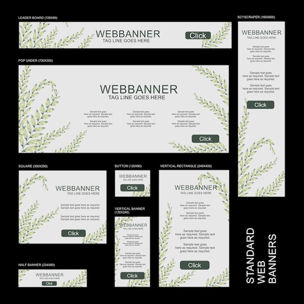 Webbannerverzameling - botanisch