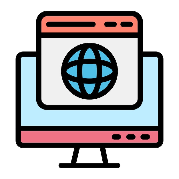 Webbrowser Vector Icon Design Illustratie