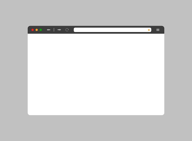 Vector webbrowsermodel in licht, modern plat ontwerp. computer webpagina. vectorafbeeldingen