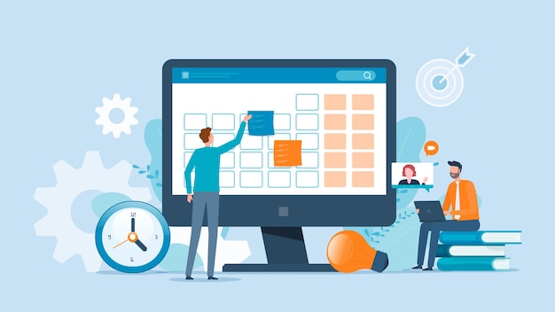 webbusiness planning concept and business people team working