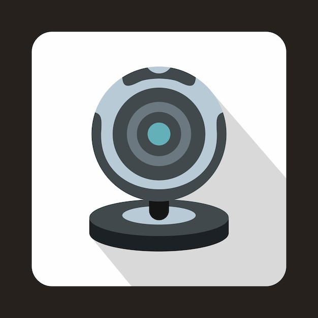 Vector webcam icon in flat style on a white background