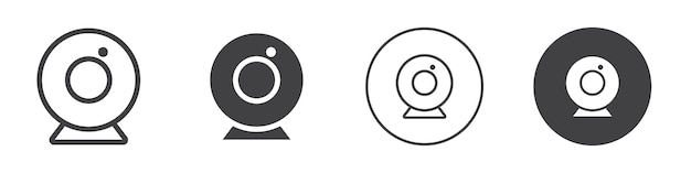 Webcam icon Simple outline vector logo