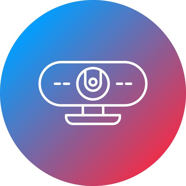 Векторное изображение иконки веб-камеры может использоваться для компьютеров и оборудования