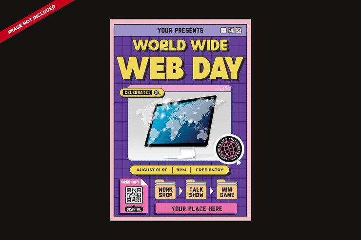 Vector webdag flyer