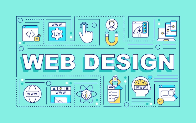 Vector webdesign woord concepten mint banner