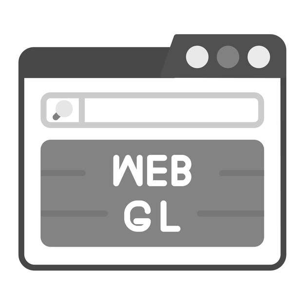 Vector webgl icoon vector afbeelding kan worden gebruikt voor media agency