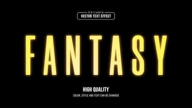 WebGlowing Fantasy Text Effect with Editable Vector Style