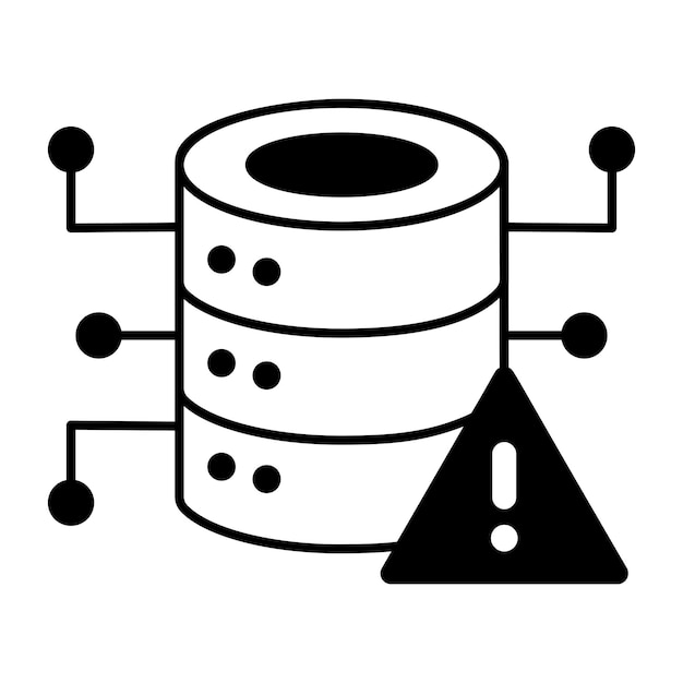 Webhosting en database lijn icoon