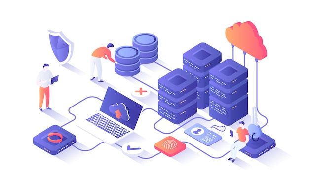 Webhosting luide computing opslag Database netwerkverbinding Hosting servers computer cloud