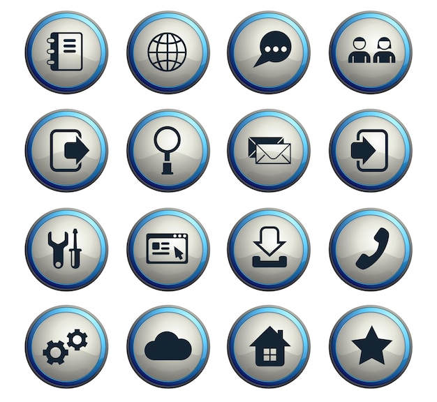 Webhulpmiddelen vectorpictogrammen voor web- en gebruikersinterfaceontwerp