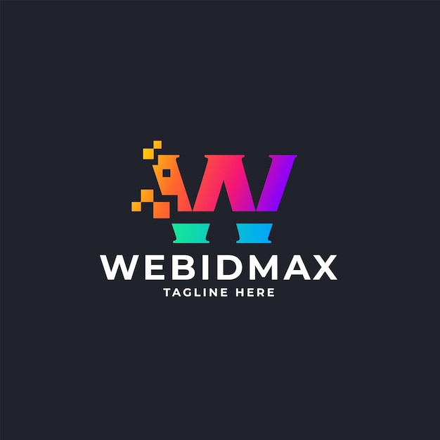 Vector webidmax letter w logo