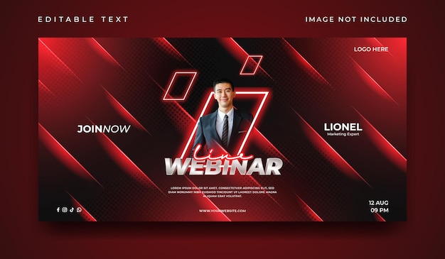 Vector webinar banner ontwerpsjabloon