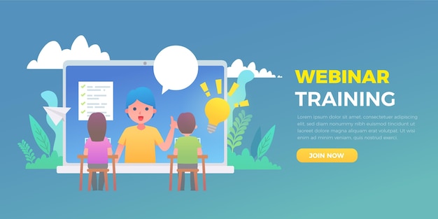 Vector webinar banner template