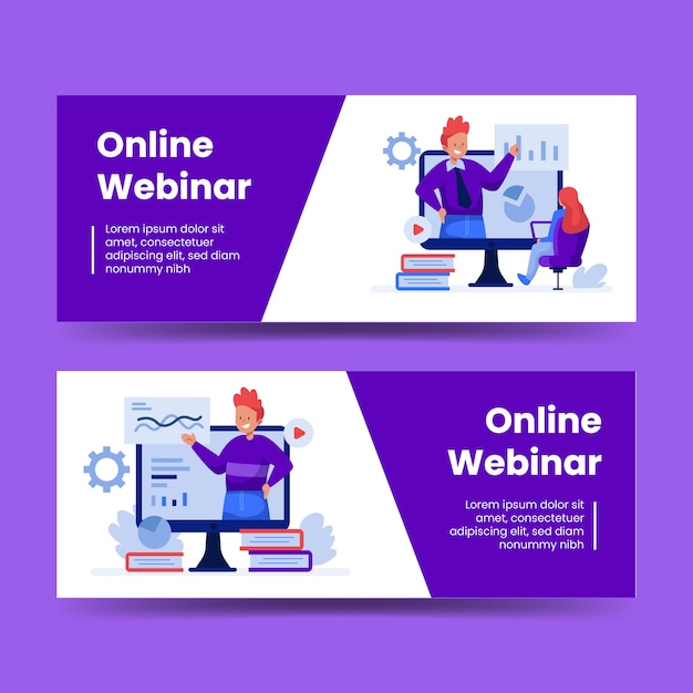 Vector webinar banner template