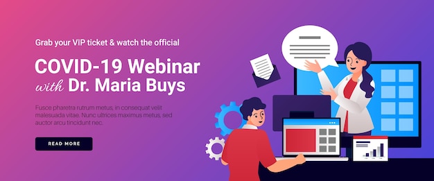 Modello di banner webinar