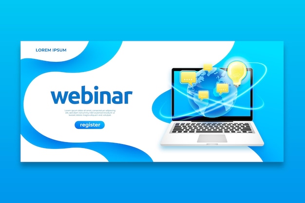 Modello di banner webinar