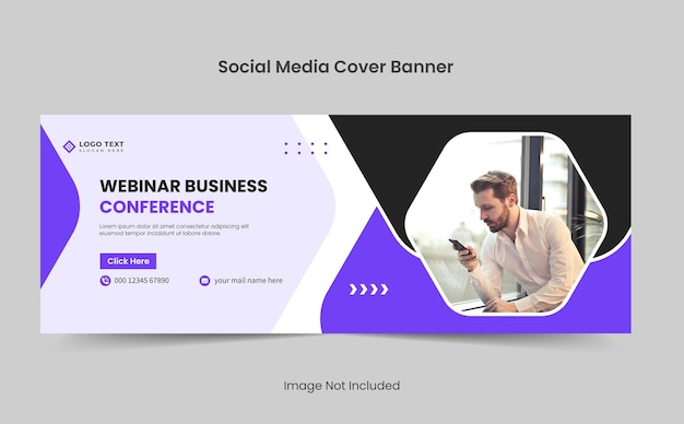 Webinar business conference social media cover banner template or web banner template