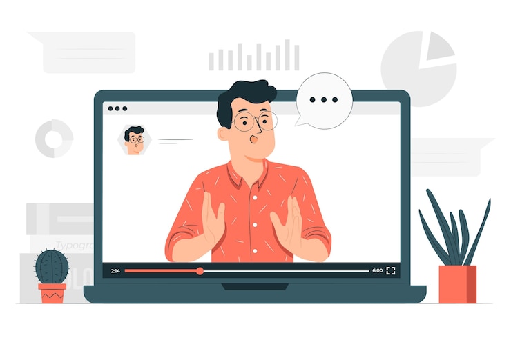 Vector webinar concept illustratie