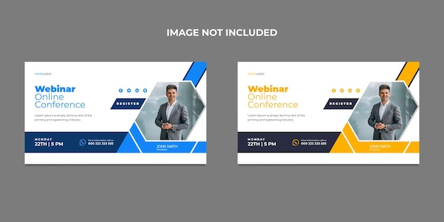 Webinar conference social media post banner template