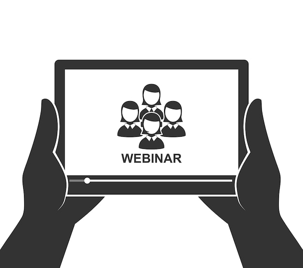 Webinar Flat Icon. Online education.