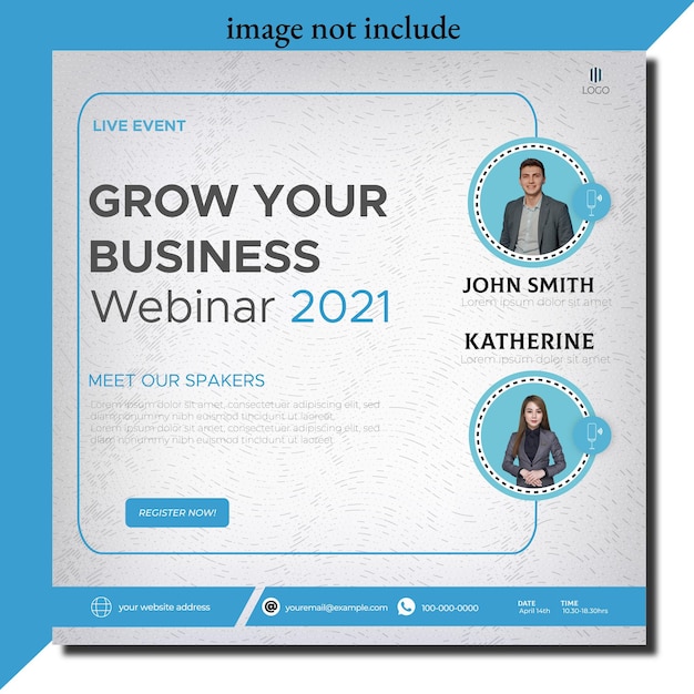 Webinar flyers template free vector