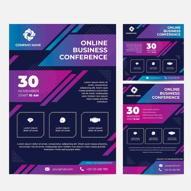 Webinar flyers template