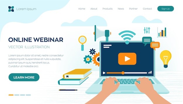 Webinar Landingspagina voor internetconferenties