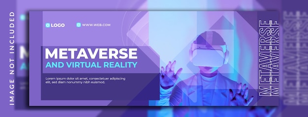 Vector webinar metaverse and virtual reality horizontal vertical banner designeps