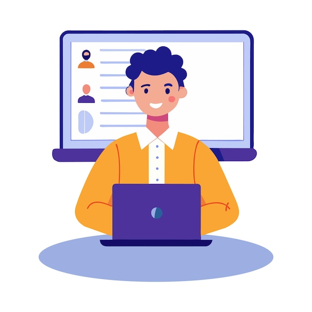 Webinar minimal flat vector illustration