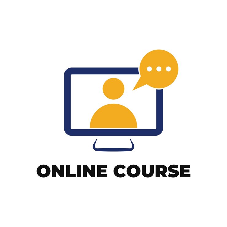 Vector webinar online cursus logo ontwerp concept idee