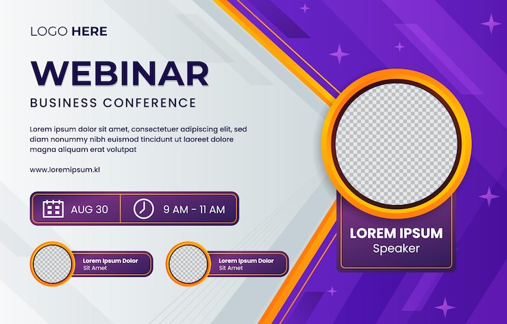 Vector webinar 포스터 배너