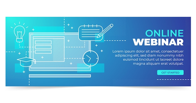 Vector webinar-sjabloon voor spandoek