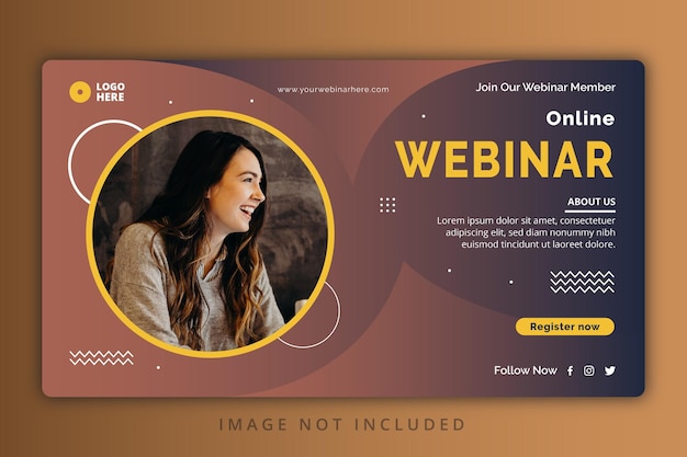 Webinar social media banner and digital marketing business banner template Design