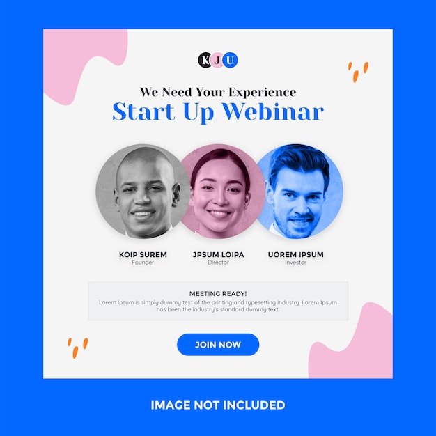 Vector webinar social media and instagram posts