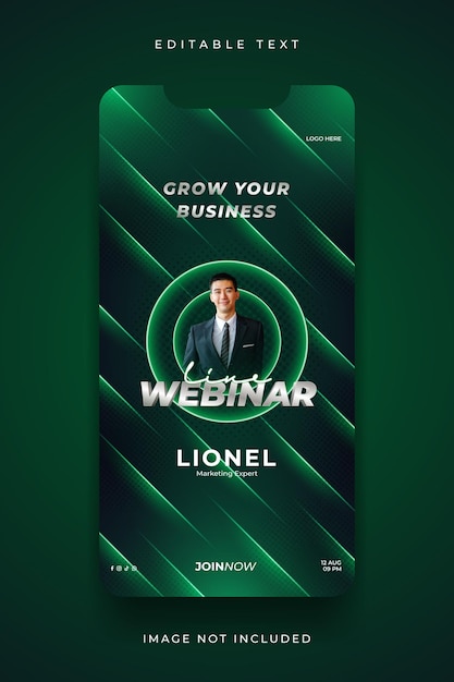 Webinar social media story template