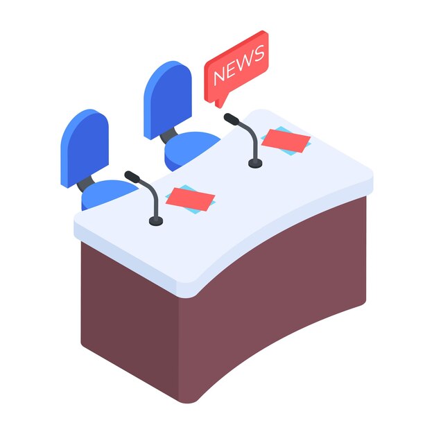 Vector webinar and studio isometric icon