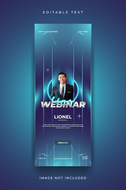 Webinar x banner ontwerpsjabloon