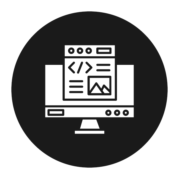 Webontwerp vector icoon Kan worden gebruikt voor codering en ontwikkeling iconen