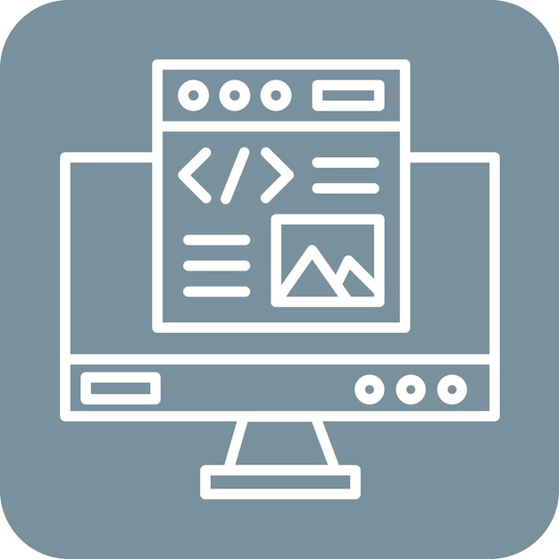 Webontwerp vector icoon Kan worden gebruikt voor codering en ontwikkeling iconen